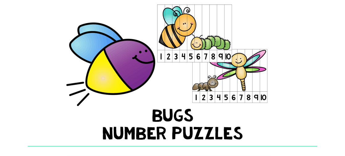 7 bugs number puzzles to help you teach number sequences fluffytots