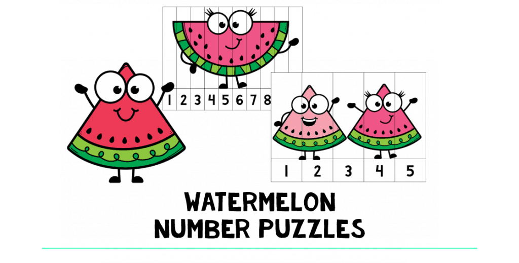 Watermelon Number Puzzles FREE 5 Exciting Number Puzzles FluffyTots