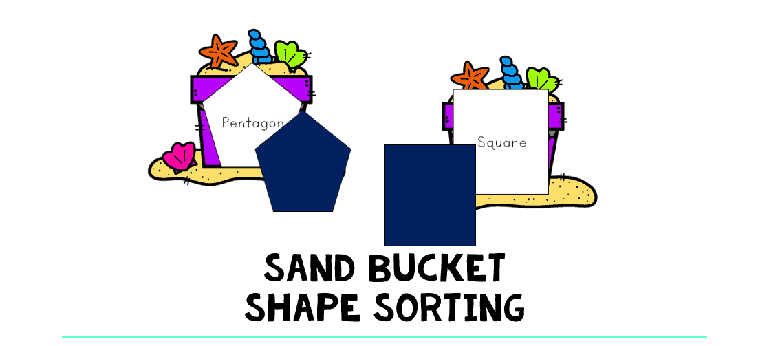 Sand Bucket Shape Sorting FREE 6 Fun Shapes To Be Sorted FluffyTots