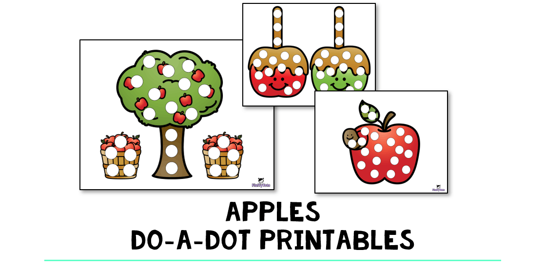 Apple Do a Dot FREE 3 Fun Dot Printables FluffyTots