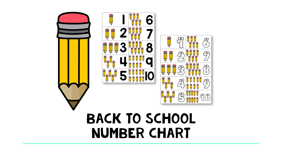 Back to School Number Chart : FREE 2 Number Charts - FluffyTots