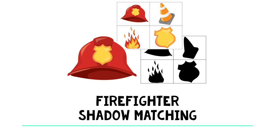 Firefighter Shadow Matching FREE 4 Shadows to Be Matched FluffyTots