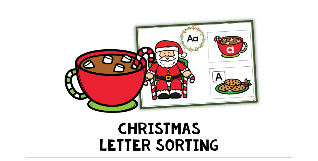 Christmas Letter Sorting FREE 26 Letters FluffyTots